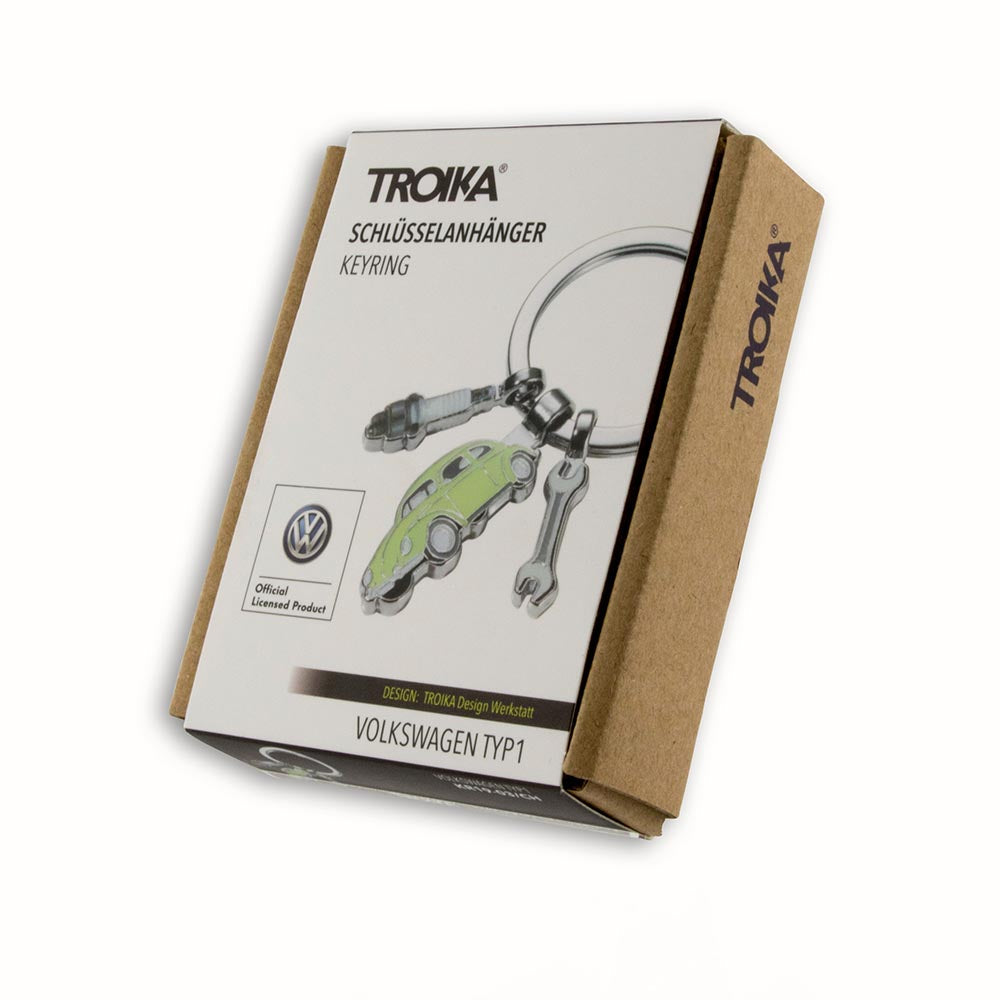 TROIKA Keyring with 3 Charms VOLKSWAGEN TYPE1 BEETLE