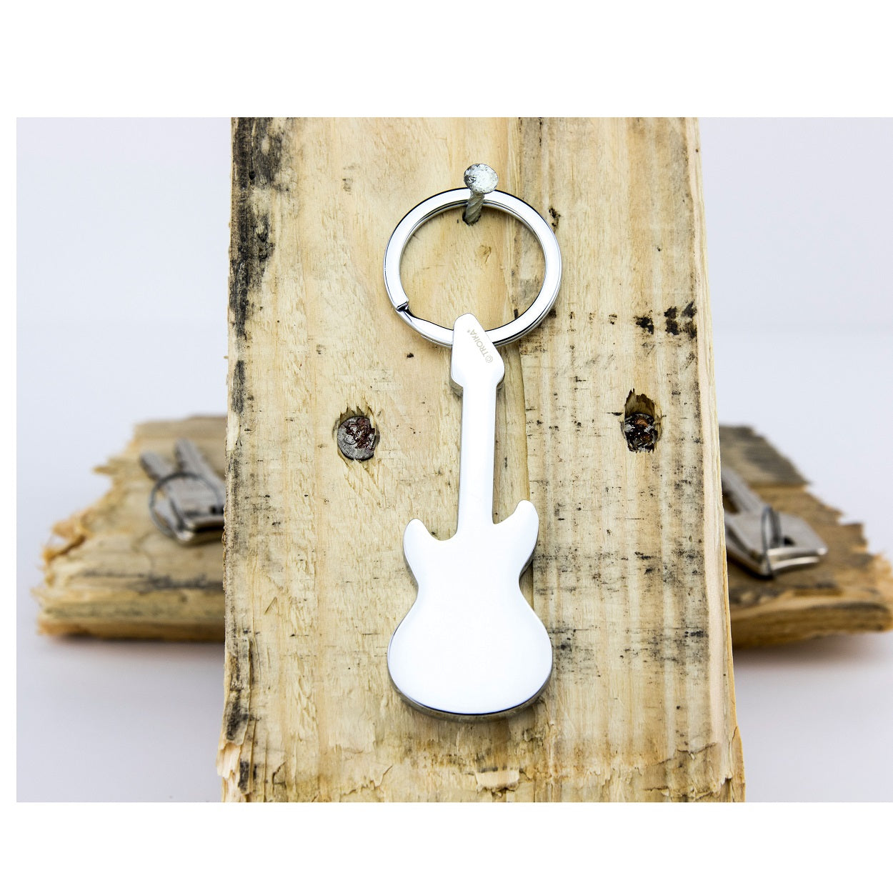 TROIKA Keyring Guitar Charm I FEEL GOOD