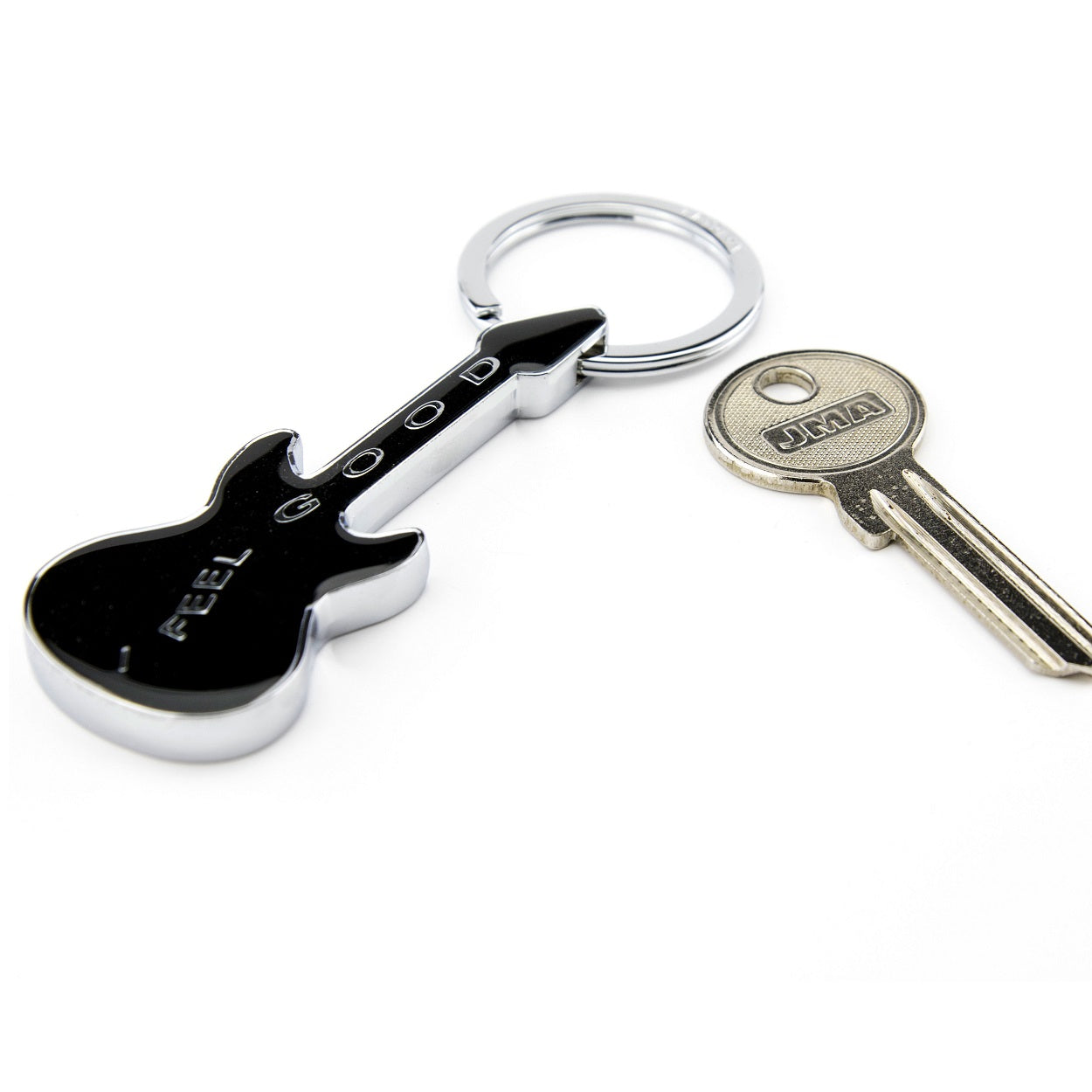 TROIKA Keyring Guitar Charm I FEEL GOOD