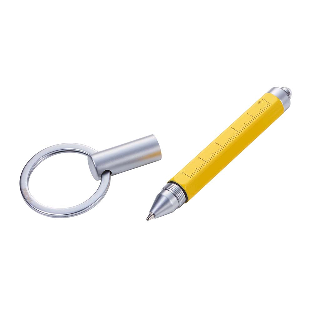 TROIKA Keyring with Torch and Micro Ballpoint Pen - Yellow
