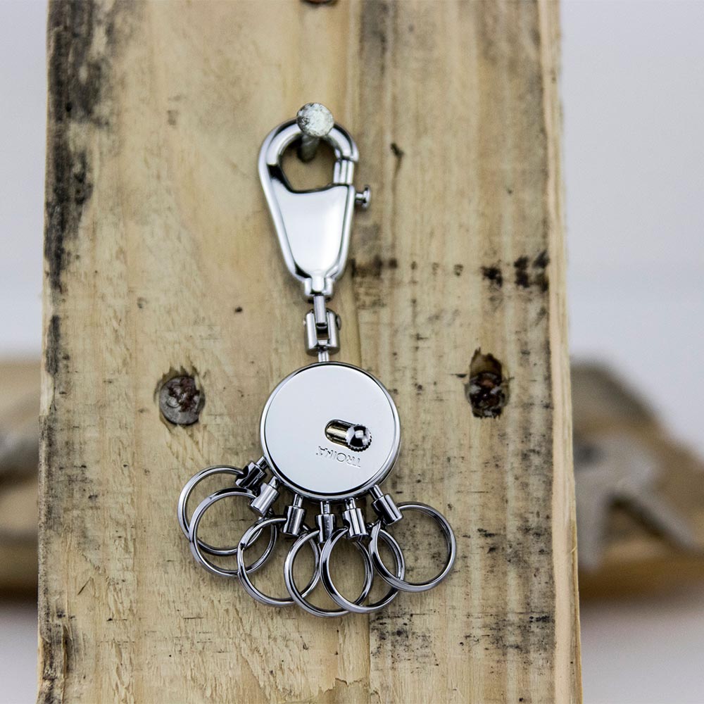 Easy Remove Key Rings TROIKA Keyring with Carabiner Hook and 6 Easy Release Keyrings – Geome