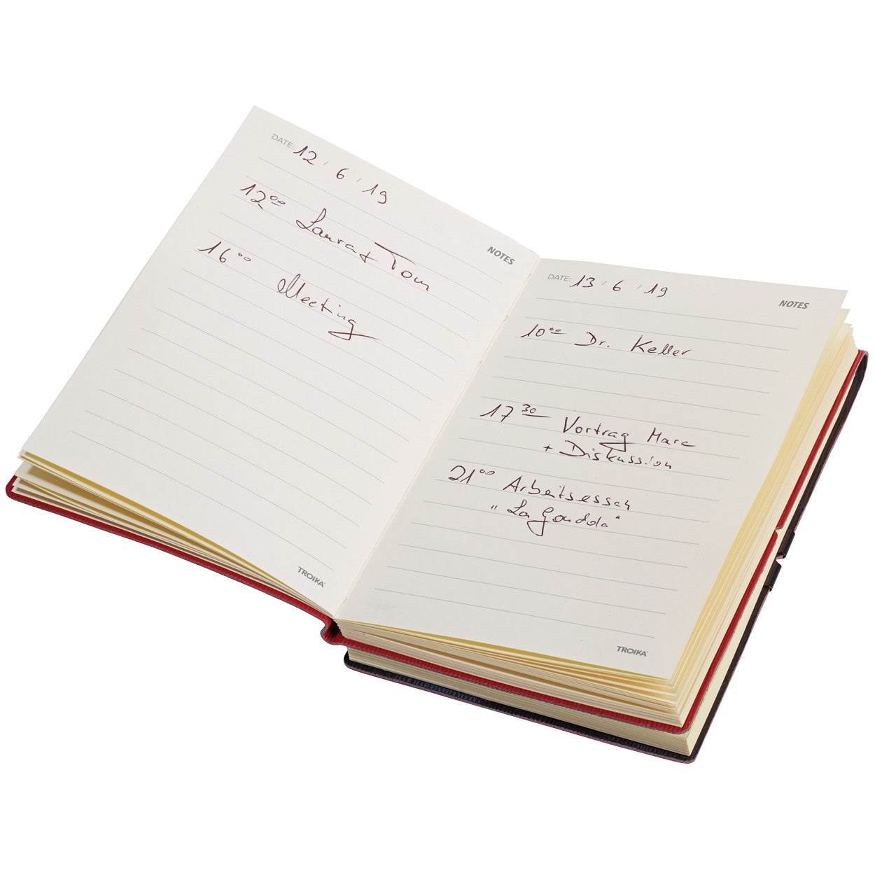 TROIKA Notepads DIN A6 with Back-to-Back Notepads NOTES and TO DO