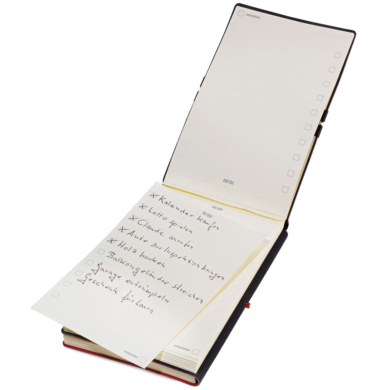 TROIKA Notepads DIN A6 with Back-to-Back Notepads NOTES and TO DO