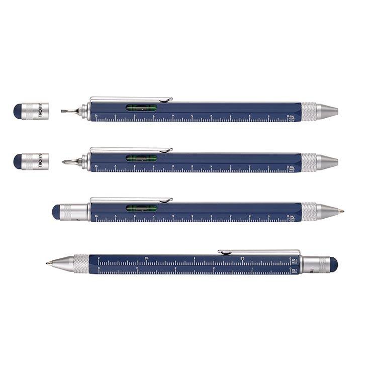 Troika Multitasking ballpoint pen "CONSTRUCTION" (Blue Silver)