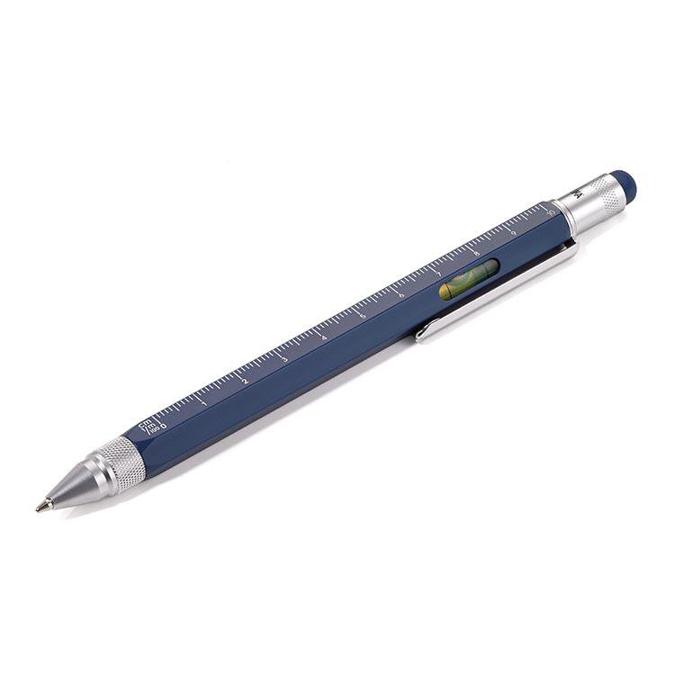Troika Multitasking ballpoint pen "CONSTRUCTION" (Blue Silver)