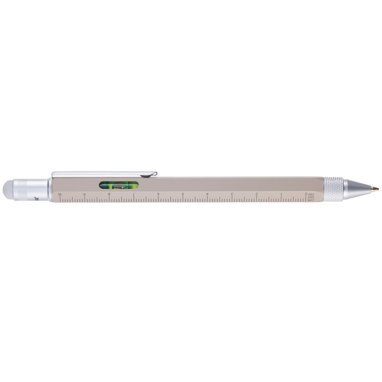 TROIKA Multitasking Ballpoint Pen Mini Tool CONSTRUCTION Stone Grey