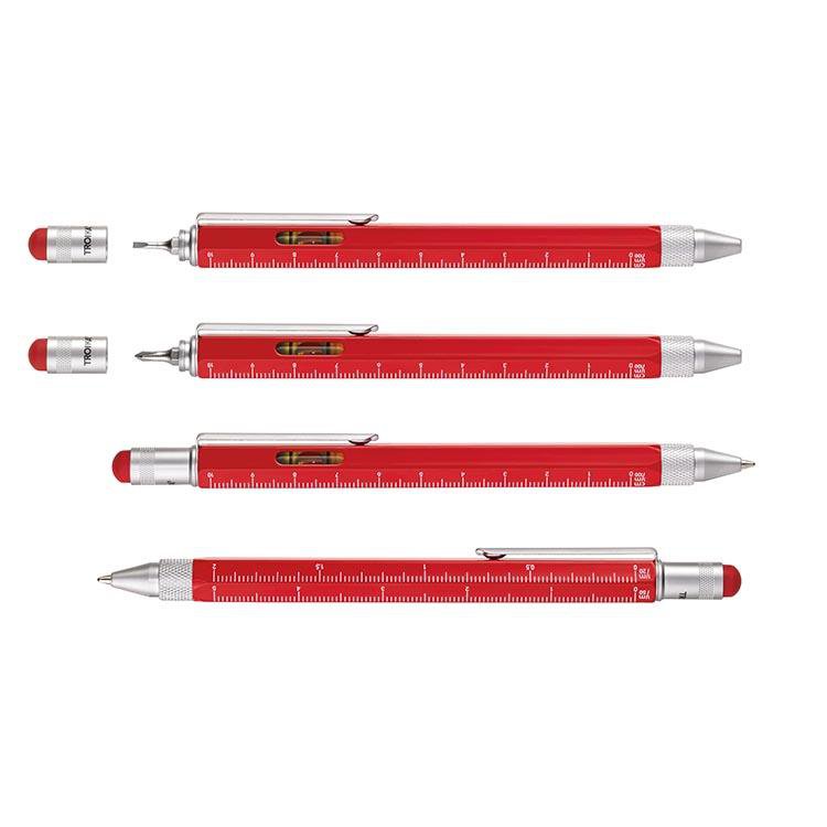 Troika Multitasking ballpoint pen "CONSTRUCTION" (Red Silver)