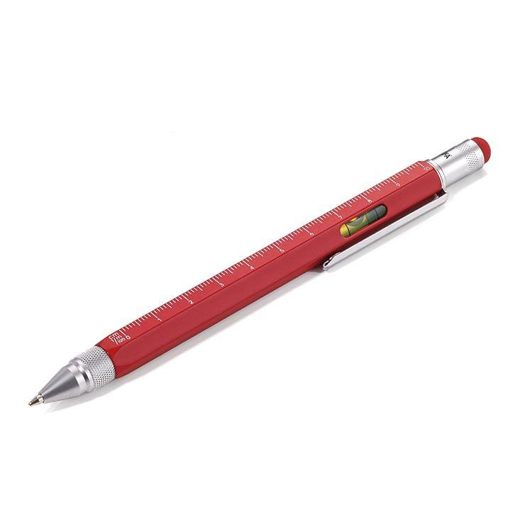 Troika Multitasking ballpoint pen "CONSTRUCTION" (Red Silver)