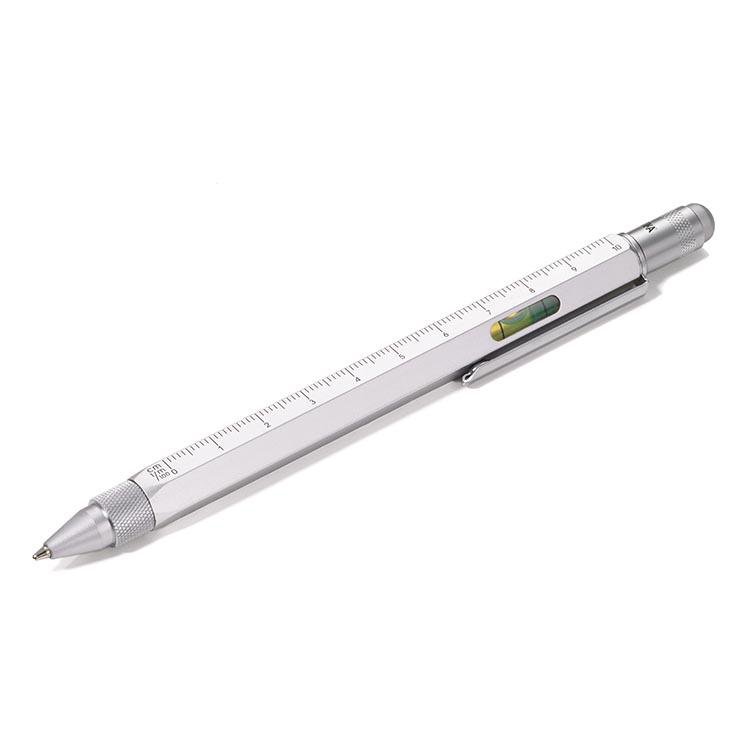 Troika Multitasking ballpoint pen "CONSTRUCTION" (Silver)
