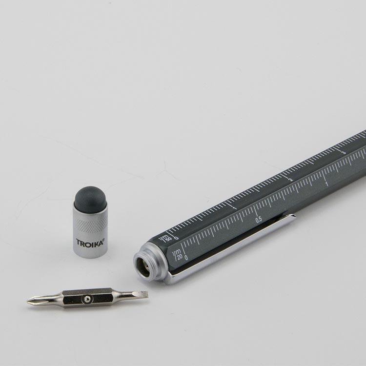 Troika Multitasking ballpoint pen "CONSTRUCTION" (Titanium Silver)
