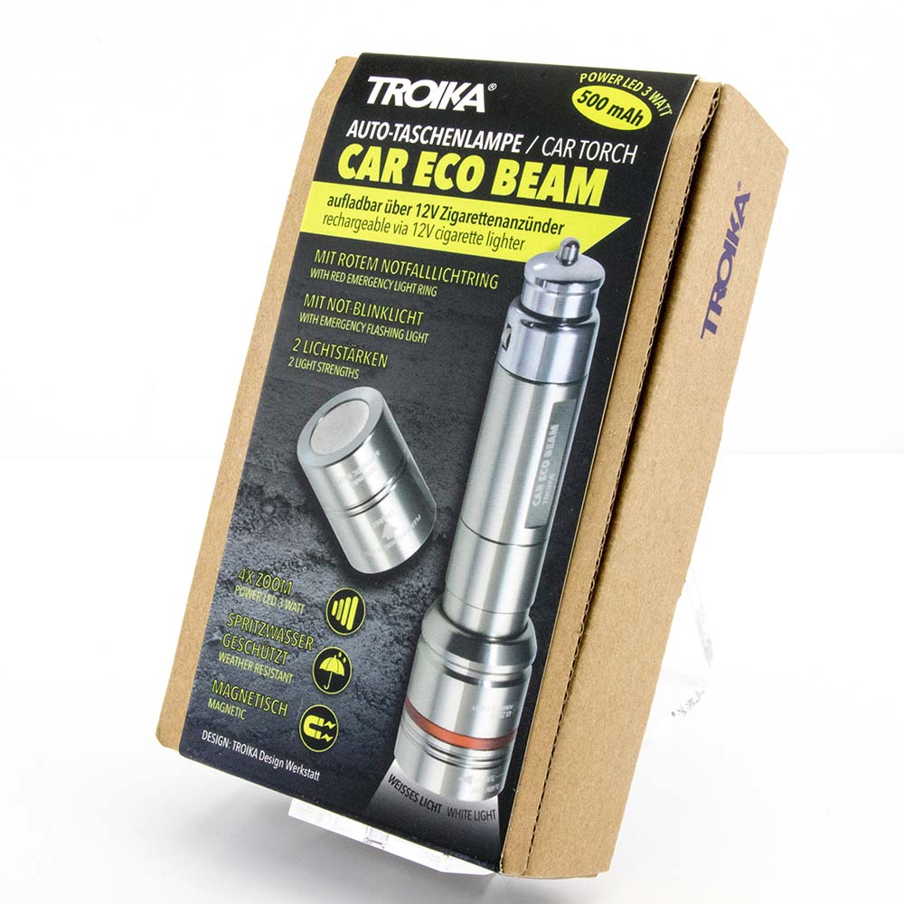 TROIKA LED Torch with Emergency Light CAR ECO BEAM - Titanium